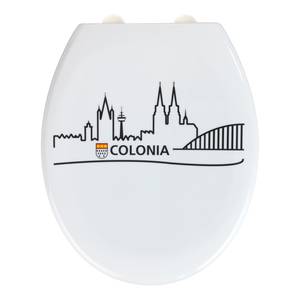 Siège WC premium Colonia Acier inoxydable / Duroplast - Blanc