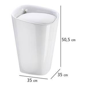 Panier à linge / Tabouret Candy II Polyester PVC - Blanc