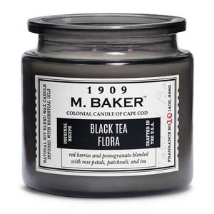 Duftkerze Black Tea Flora Soja Wachs Mischung - Schwarz - 396g