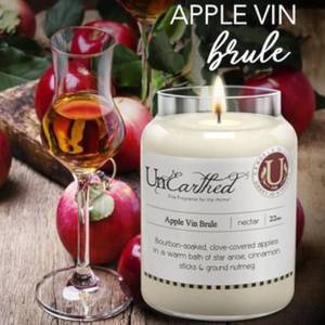 Bougie parfumée Apple Vin Brule Cire de paraffine - Blanc - 640 g