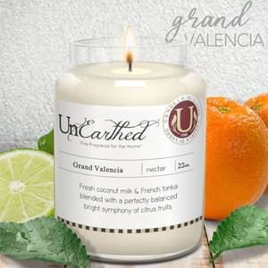 Bougie parfumée Grand Valencia Cire de paraffine - Blanc - 640 g