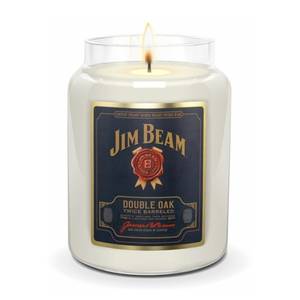 Bougie parfumée Jim Beam Double Oak Cire de paraffine - Blanc - 570 g