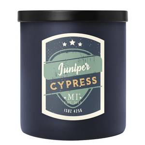 Duftkerze Juniper Cypress Soja Wachs Mischung - Schwarz - 425g