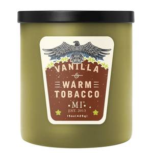 Geurkaars Vanilla & Warm Tobacco sojawas mix - groen - 425 g
