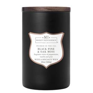 Duftkerze Black Pine & Oak Moss Soja Wachs Mischung - Schwarz - 566g