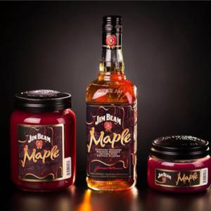 Bougie parfumée Jim Beam Maple Cire de paraffine - Rouge - 570 g