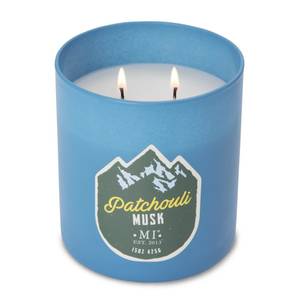 Geurkaars Patchouli Musk sojawas mix - blauw - 425 g