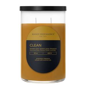 Bougie parfumée Clean Mélange de cire de soja - Jaune - 623g