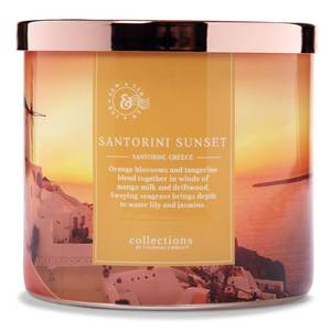Bougie parfumée Santorini Sunset Mélange de cire de soja - Orange - 411 g