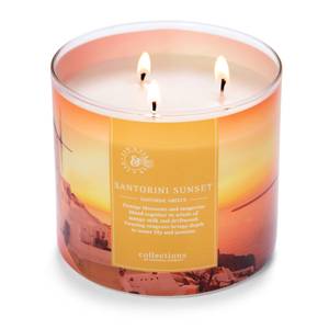 Bougie parfumée Santorini Sunset Mélange de cire de soja - Orange - 411 g