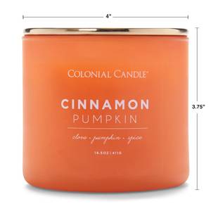 Geurkaars Cinnamon Pumpkin sojawas mix - oranje - 411 g