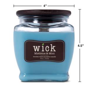 Duftkerze Mistletoe and Mint Soja Wachs Mischung - Blau - 425g