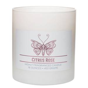 Bougie parfumée Citrus Rose Mélange de cire de soja - Blanc - 425 g