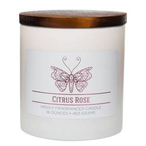 Bougie parfumée Citrus Rose Mélange de cire de soja - Blanc - 425 g