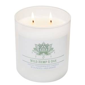 Duftkerze Wild Hemp and Oak Soja Wachs Mischung - Weiß - 453g