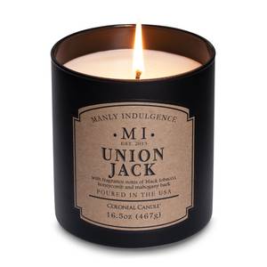 Bougie parfumée Union Jack Mélange de cire de soja - Noir - 467 g