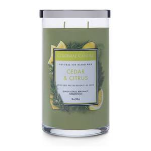 Bougie parfumée Cedar & Citrus Mélange de cire de soja - Vert - 538 g