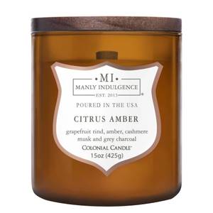 Geurkaars Citrus Amber sojawas mix - bruin - 425 g
