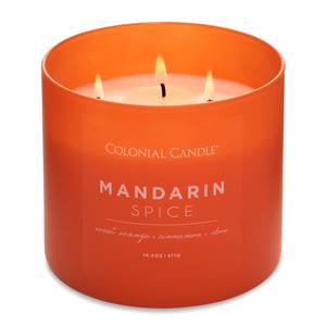 Bougie parfumée Mandarin Spice Mélange de cire de soja - Orange - 411 g