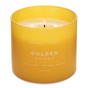 Bougie parfumée Golden Amber Mélange de cire de soja - Jaune - 411 g