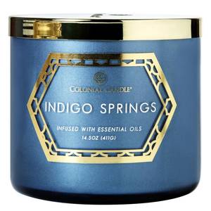 Bougie parfumée Indogo Springs Mélange de cire de soja - Bleu - 411 g