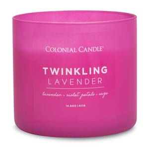 Bougie parfumée Twinklin Lavender Mélange de cire de soja - Rose - 411 g