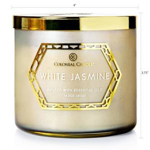 Duftkerze White Jasmine Soja Wachs Mischung - Weiß - 411g
