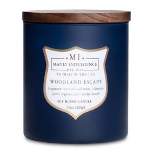 Geurkaars Woodland Escape sojawas mix - blauw - 425 g - Diameter: 10 cm