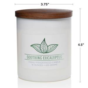 Geurkaars Soothing Eucalyptus sojawas mix - wit - 453 g