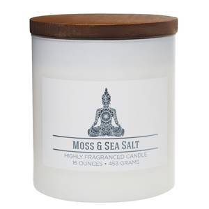 Duftkerze Moss and Sea Salt Soja Wachs Mischung - Weiß - 453g