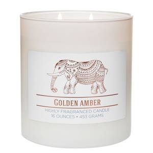 Duftkerze Golden Amber Soja Wachs Mischung - Weiß - 453g