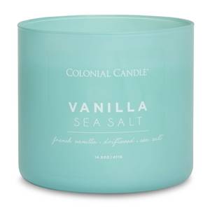 Duftkerze Vanilla Sea Salt Soja Wachs Mischung - Türkis - 411g
