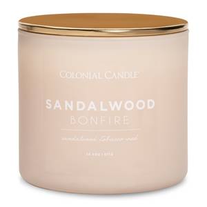 Bougie parfumée Sandalwood Bonfire Mélange de cire de soja - Beige - 411 g