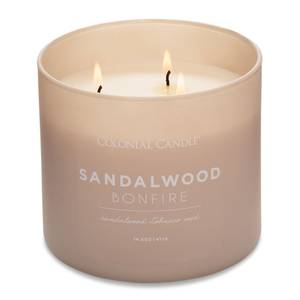 Bougie parfumée Sandalwood Bonfire Mélange de cire de soja - Beige - 411 g