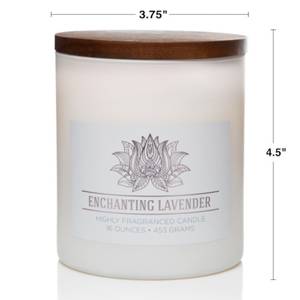 Duftkerze Enchanting Lavender Soja Wachs Mischung - Weiß - 453g