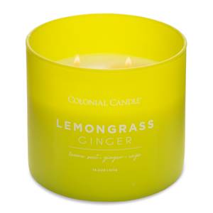 Bougie parfumée Lemongrass Ginger Mélange de cire de soja - Jaune - 411 g