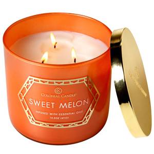 Bougie parfumée Sweet Melon Mélange de cire de soja - Orange - 411 g