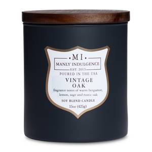 Geurkaars Vintage Oak sojawas mix - zwart - 425 g