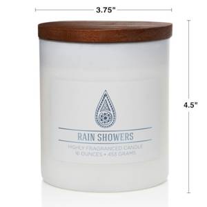 Bougie parfumée Rain Showers Mélange de cire de soja - Blanc - 453 g