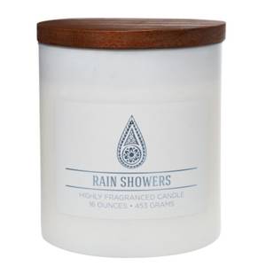 Bougie parfumée Rain Showers Mélange de cire de soja - Blanc - 453 g