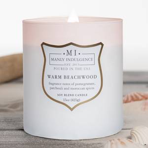 Bougie parfumée Warm Beachwood Mélange de cire de soja - Blanc - 425 g