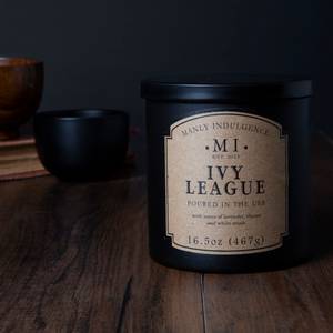Bougie parfumée Ivy League Mélange de cire de soja - Noir - 467 g