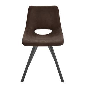 Chaises capitonnées Benol (lot de 2) Marron foncé