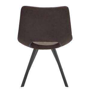 Chaises capitonnées Benol (lot de 2) Marron foncé