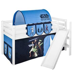 Hochbett Jelle Star Wars Clone Wars II mit schräger Rutsche und Vorhang - 90 x 200cm