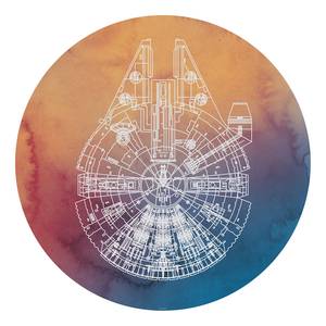 Fotobehang Star Wars Millennium Falcon Intissé - meerdere kleuren