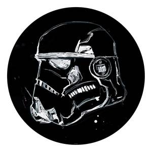 Fotobehang Star Wars Ink Stormtrooper Intissé - zwart / wit