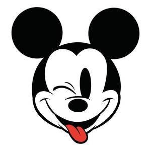 Vlies-fotobehang Mickey Head Optimism vlies - meerdere kleuren