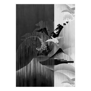 Papier peint intissé Yin Yang Intissé - Noir / Blanc
