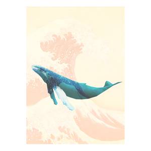Papier peint intissé Whale Voyage Intissé - Multicolore